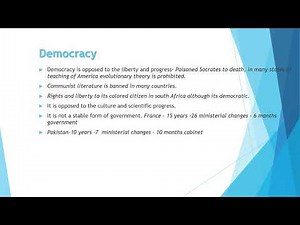 What is Democracy? Different forms of democracy.