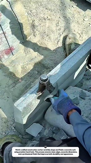 Amazing Concrete Curb Shaping Skills | Satisfying Construction Process