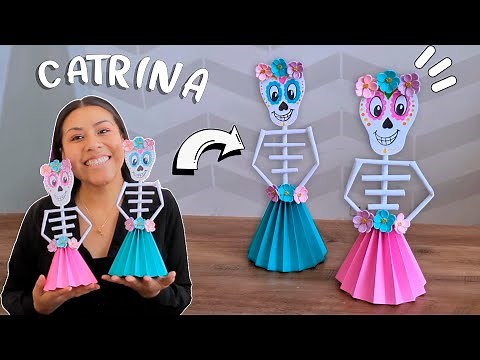 HOW TO MAKE CATRINAS WITH PAPER to decorate for the DAY OF THE DEAD 😍 | LiiCastillo