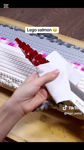 Yummy Lego Salmon#lego#yum#fish##cookingtiktok