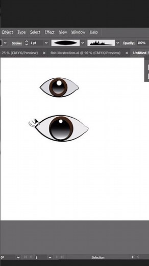 Bring your art to life! Learn how to create stunning Anime Eyes in Illustrator 🎨👁️