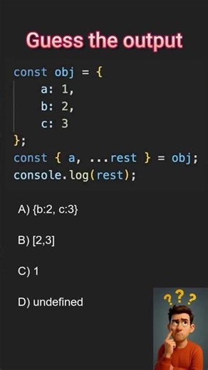 Javascript interview questions -es6 #shorts #short #shortsfeed #webdevelopment #javascript #ytshorts