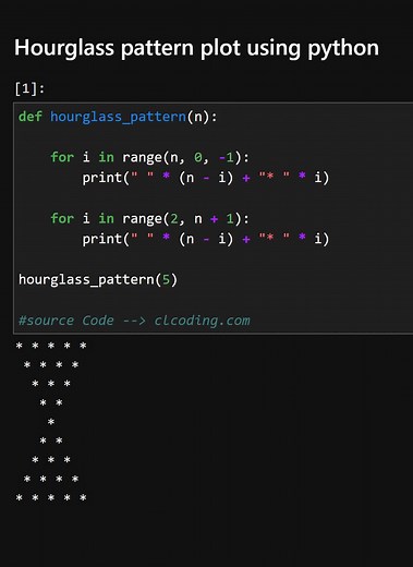 55K views · 535 reactions | Hourglass pattern plot using Python | Python Coding | Facebook