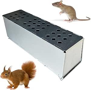 Squirrel Trap Heavy Duty Humane Live Animal Cage Trap Easy to Clean and Easy to Place Chipmunk Trapp Rat Trap Catch and Release