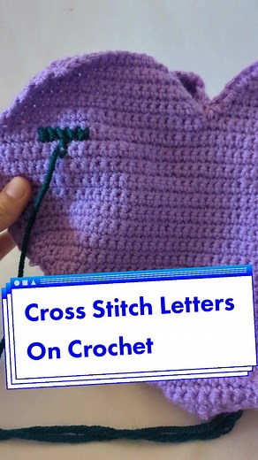 How to Add Cross Stitch Letters on Crochet Projects