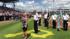 This will give you chills. Stephanie starts singing the National Anthem, but her microphone is off. Then the entire crowds joins in. It was a beautiful moment 🥰🇺🇸 | ABC7 Sarasota - WWSB