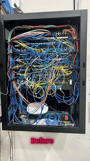 Cleaning Up a Network Rack With Horizontal Wire Management | Low Voltage Network Optimization