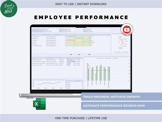 Employee Performance Review Tracker: Staff Evaluation Feedback Log (excel & Google Sheets) - Etsy UK
