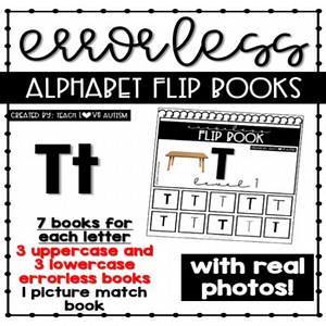 Alphabet Adapted Books for Letter T with Real Photos