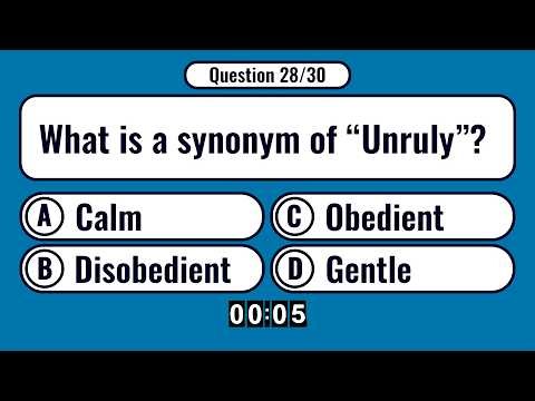 Synonyms Quiz | This Test Gets Harder Fast!!