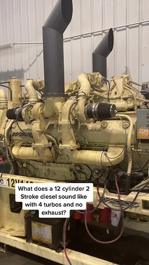 12 Cylinder 2 Stroke Diesel Engine with 4 Turbos | Raw Sound Experience