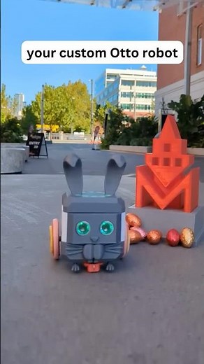 Turning @OttoDIY Into a Bunny Bot 🐰🤖 Custom 3D Robot Build! #shorts #3ddesign