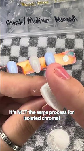 ✨ How I Apply Chrome Powder on Press-On Nails | Easy Nail Hack 💅