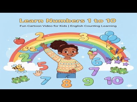 Learn Numbers 1–10 | Fun Cartoon Learning for Kids | English Counting Video