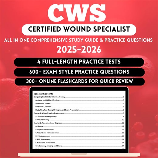 CWS Study Guide 2026 | CWS Exam | Certified Wound Specialist Study Guide | CWS Resources | Cws Practice Test | Cws Flashcards | Cws Notes - Etsy Canada