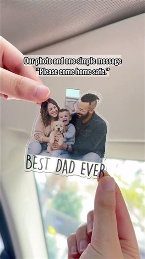 Drive Safe For Daddy, Husband, Him, Papa | Upload Photo | Personalized Acrylic Photo Visor Clip