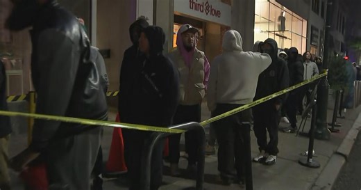 Some customers line up overnight for Jordan Brand store opening in Philadelphia, first in the U.S.