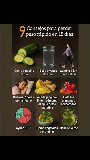 9 trucos para adelgazar rápido que funcionan #salud #dieta #shorts