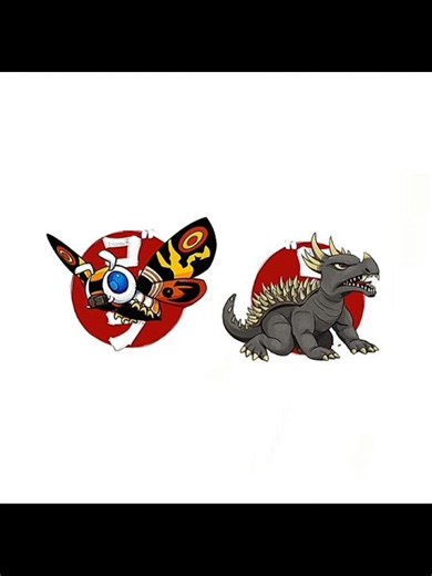 Anguirus and Mothra | Reggaeton Champagne | #godzilla #shorts #edit