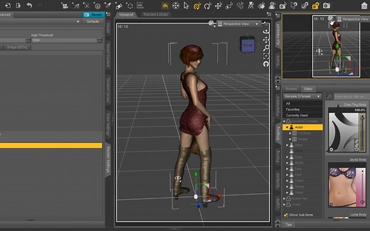 Daz3d Studio 4.9 基础入门 中文视频教程 04 iray渲染基础