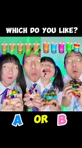 2.7M views · 10K reactions | Random Emoji Food Challenge ASMR Compilation! Squid game Food掠bubble tea(Part14 | TwinKle Couple | Facebook