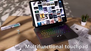 Keyboard Case for Samsung Galaxy Tab S10+ Plus/S9+ Plus/S9 FE+ Plus/S8+ Plus/S7+ Plus/S7 FE Case with Keyboard 12.4" Magic-Style Magnetic – Floating Cantilever Stand - Multi-Touch Trackpad Keyboard