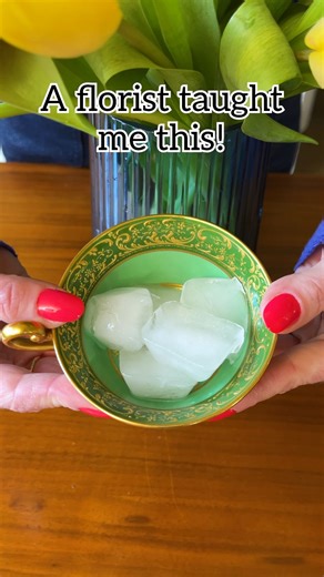 1.3M views · 2.9K reactions |  Add ice to tulips to make them last longer in the vase! #tulips #ice #floralarrangement #florist | Jeff & Lauren | Facebook