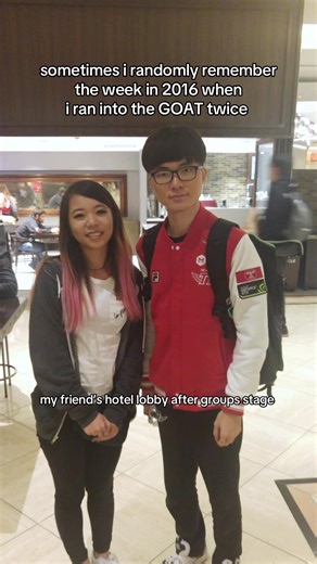 i was so shook the second time • ran into faker back when worlds was in SF for groups stage in 2016. i was already a die hard at the time so this was a crazy experience. i was hanging out with a friend in the lobby of a hotel near my apartment and it turns out that’s where the league players were staying 🫣 and later that week, i stayed out late and tads was the only thing open. imagine my surprise when the entire T1 team walks in 😳 #leagueoflegends #t1lol #faker #bayarea