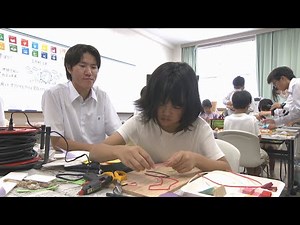 工業高校の生徒が教える「小学生ものづくり体験教室」 岡山