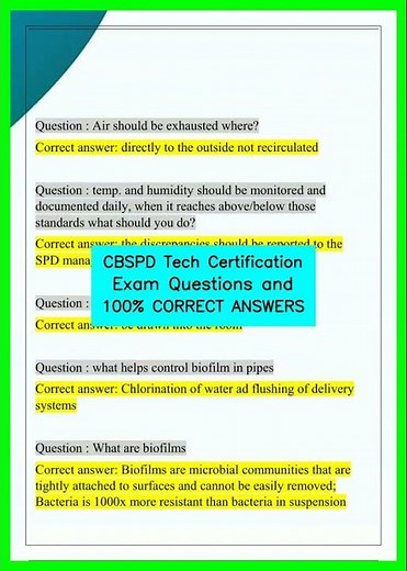 CBSPD Tech Certification Exam Questions and 100% CORRECT ANSWERS video