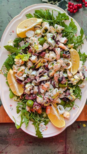 Laura Vitale on Instagram: "The bestttt just like my nonna and everyone in my family has always made it and it’s perfect. It’s simple but it shines, the combination is fantastic and we just couldn’t imagine Christmas Eve without it! Recipe below! 1lb Large shrimp, shelled and deveined 1lb of Calamari 1lb of Ocotpus 1/2lb of seafood medley (a mix of mussels, clams only is also great and you can buy them ready either frozen or shucked for you at the seafood counter) 2/3 cup or so of extra virgin o