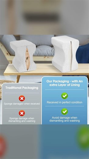 Orthopedic Knee Pillow Memory Foam, Side-Sleeping, Washable Cover, Strap – Universal – AliExpress