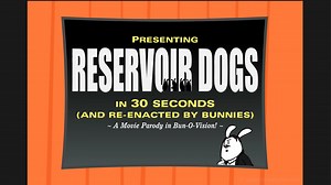 Reservoir Dogs in 30 seconds, re-enacted by bunnies.