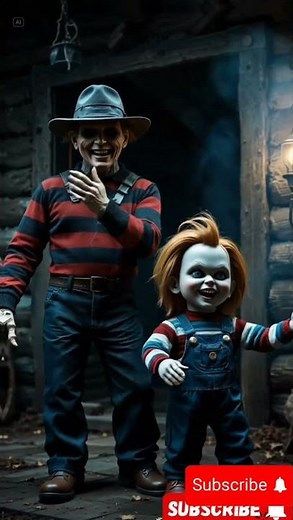 Freddy Krueger and chucky the horror dolldancing macarena🕺💃🕺🤣