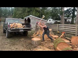 Buckin’ and splittin’ firewood