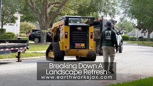 Patrick provides a breakdown of what's involved in this landscape refresh including reasons the customer wanted it and benefits Earth Works landscaping provides. Book your landscape refresh today at 904-996-0712. www.earthworksjax.com | Earth Works | Facebook