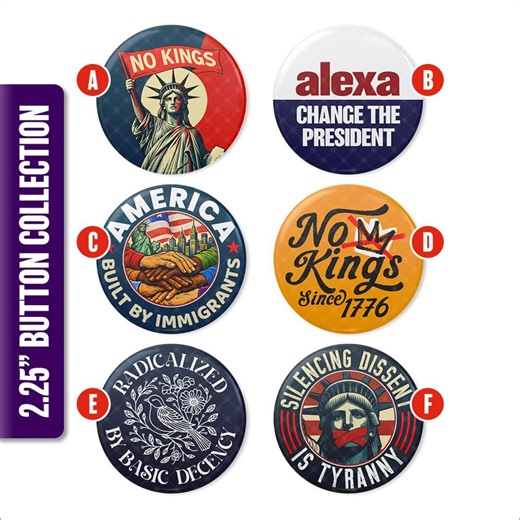 Anti-trump Button Collection, Protest Pins, Activism Badge Set 2.25" - Etsy