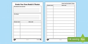 Create Your Own Reader's Theater Worksheet