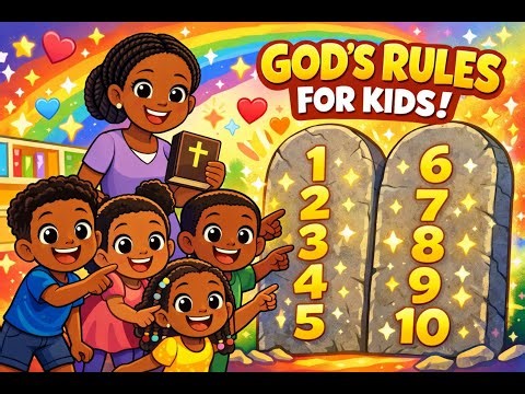 God’s Rules for Kids | Learn the 10 Commandments 👧👦📖