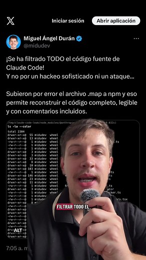 Se filtra código fuente de Claude, error en npm