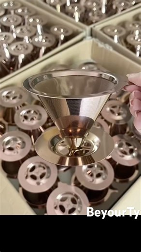 告别频繁囤滤纸的开销与麻烦！工厂直供不锈钢咖啡过滤器，食品级材质安全放心，加密滤网防漏粉、保油脂，冲煮咖啡更香浓，可循环使用超省心，批发拿货性价比拉满，备货首选不踩坑！coffee filter