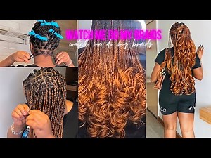 𝗪𝗮𝘁𝗰𝗵 𝗠𝗲 𝗗𝗼 French Curls Braids On MySelf | 😍Knotless Braids 🍂|