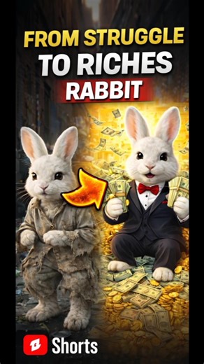 poor to rich journey of rabbit ❤️‍🩹#poor #rich #rabbit #growthjourney