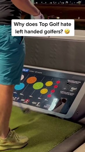 👉 Sucks to be you if you’re a left handed golfer @topgolf the machines are only setup for the righties. WTH 🤦‍♂️ Throw me a follow if you hate lefties too 🤣 👉 #golf #sports #golftiktok #topgolf
