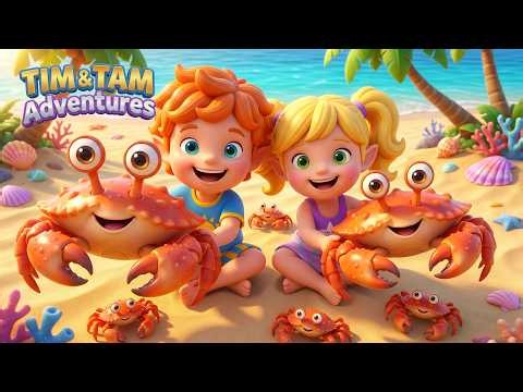 🦀 Tiny Little Crabs! | Beach Adventure Song for Kids 🌊✨