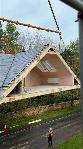 Installing a new loft in one day #home #renovation #homeimprovement #modular #construction