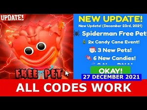 ALL CODES WORK [FREE PET] Candy Eating Simulator ROBLOX | 27 December 2021