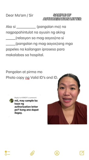 Muestra de Carta de Autorización