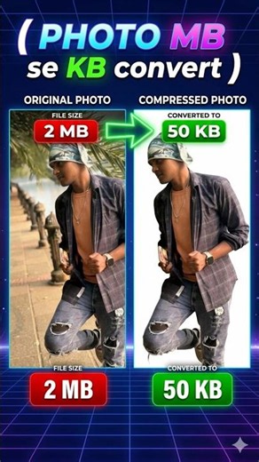 Photo Size Kaise Kam Kare? (MB to KB Converter) #shorts