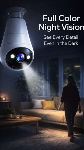 JOOAN T2R-U Light Bulb Camera | PTZ + Full-Color Night Vision